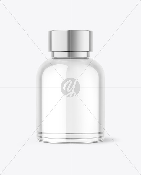 Glass Cosmetic Bottle Mockup on Yellow Images Object Mockups