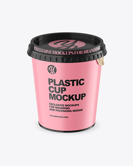 Glossy Plastic Cup Mockup PSD #2