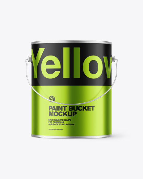 Metallic Paint Bucket Mockup