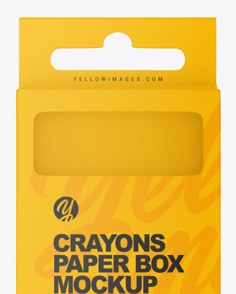Paper Box w/ Crayons Mockup Paper Box w/ Crayons Mockup