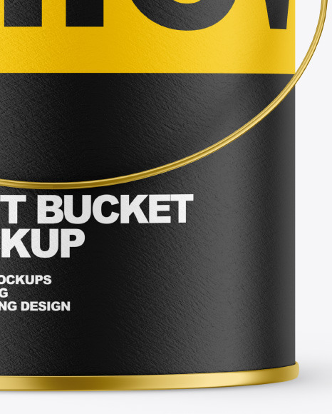 Textured Paint Bucket Mockup Textured Paint Bucket Mockup
