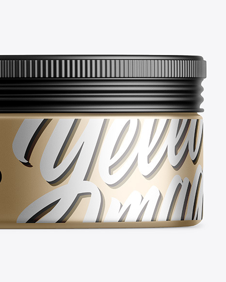 Matte Metallic Cosmetic Jar Mockup PSD #6