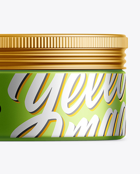 Matte Metallic Cosmetic Jar Mockup PSD #5