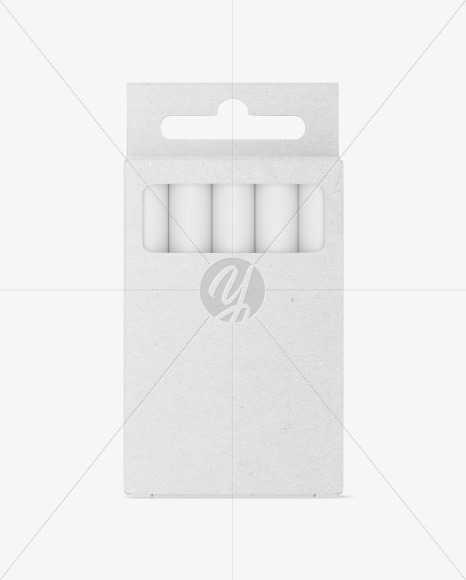 Kraft Box w  Crayons Mockup PSD #3
