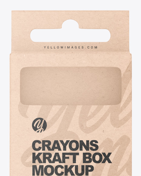 Kraft Box w/ Crayons Mockup Kraft Box w/ Crayons Mockup