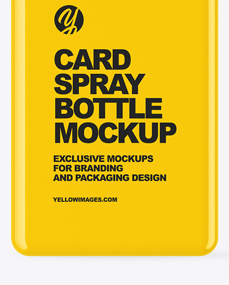 Glossy Card Spray Bottle Mockup Glossy Card Spray Bottle Mockup