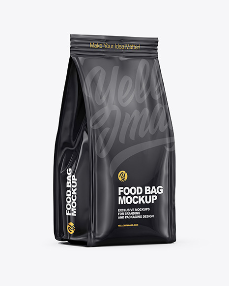 Food Bag Mockup - Half Side View Food Bag Mockup - Half Side View