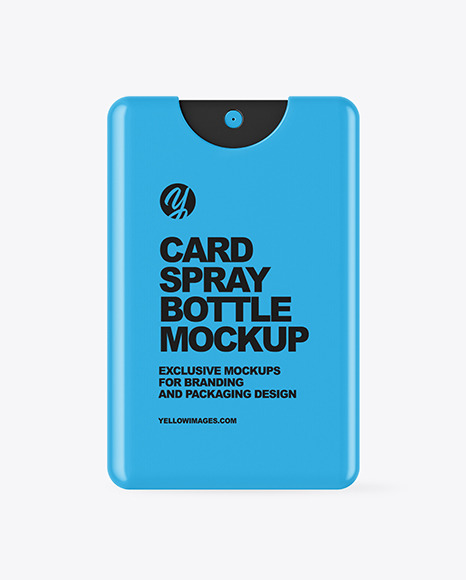 Matte Card Spray Bottle Mockup Matte Card Spray Bottle Mockup