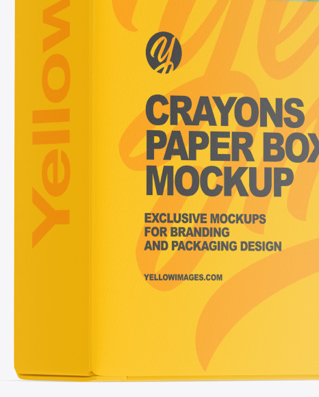 Paper Box w  Crayons Mockup PSD #5