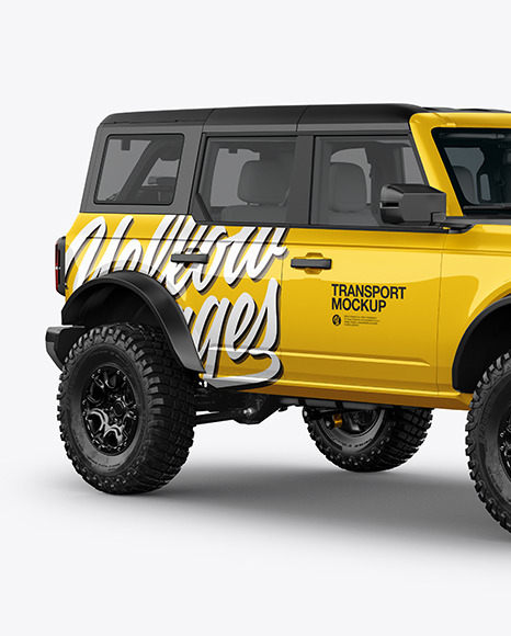 Off Road SUV Mockup   Half Side View PSD #2