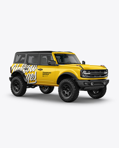 Off Road SUV Mockup   Half Side View PSD #7