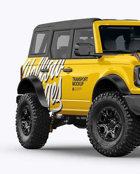 Off Road SUV Mockup   Half Side View PSD #2