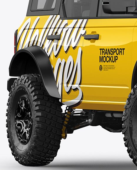 Off Road SUV Mockup   Half Side View PSD #1