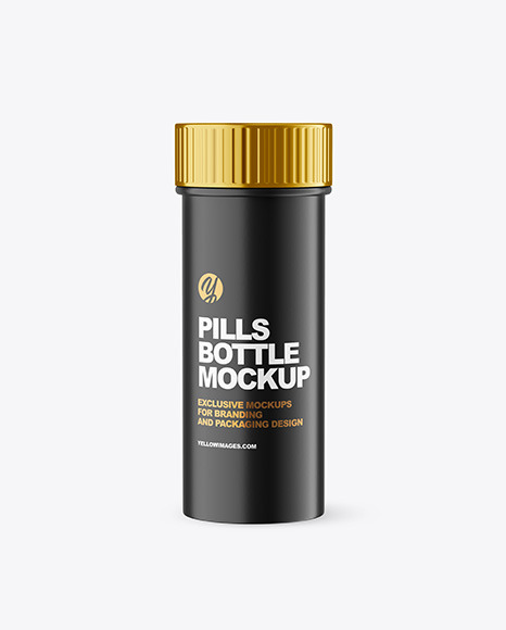 Matte Plastic Pills Bottle Mockup PSD #2
