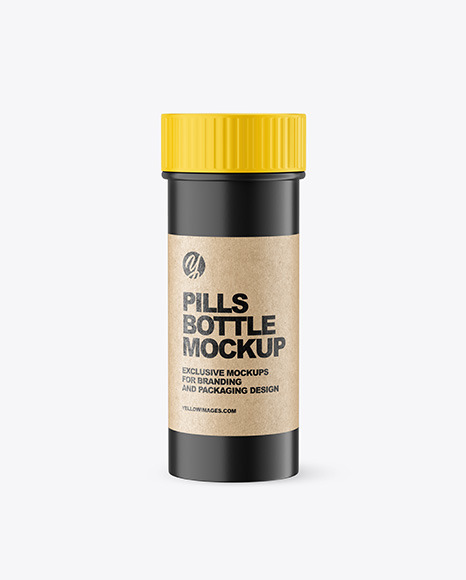 Matte Plastic Pills Bottle Mockup PSD #1
