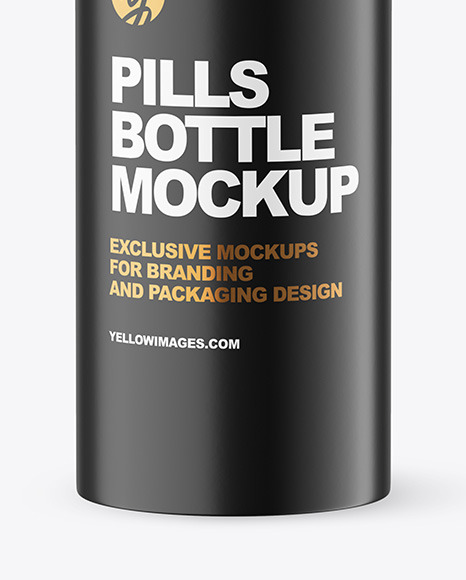 Matte Plastic Pills Bottle Mockup PSD #7