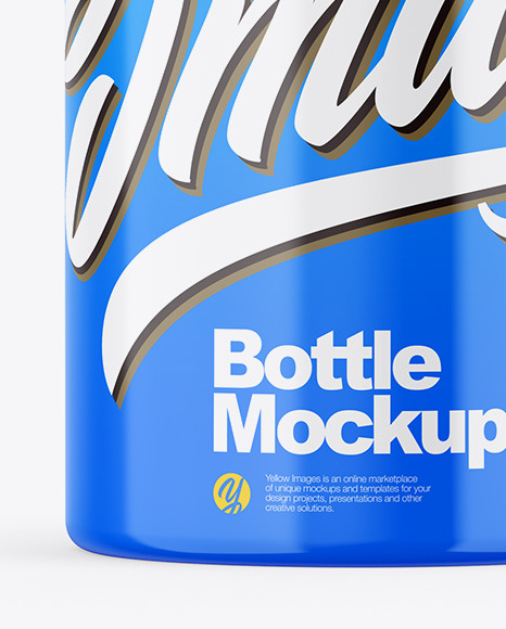 Glossy Bottle Mockup PSD #1