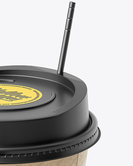 Kraft Paper Coffee Cup Mockup PSD #1