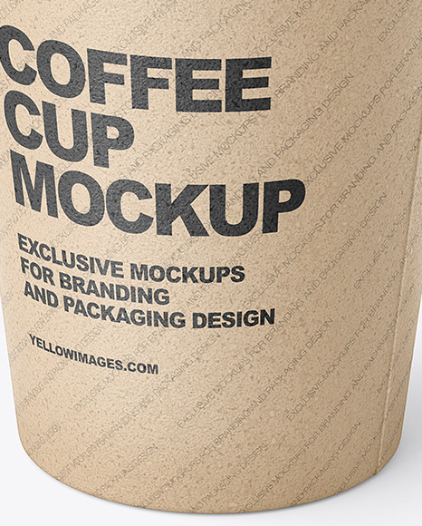 Kraft Paper Coffee Cup Mockup PSD #6