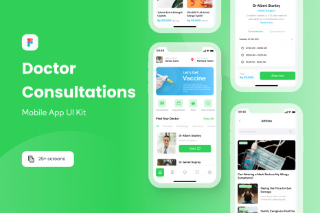 Doctor Consultations Mobile UI Kit