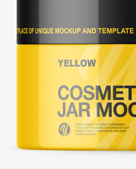 Glossy Cosmetic Jar Mockup PSD #4