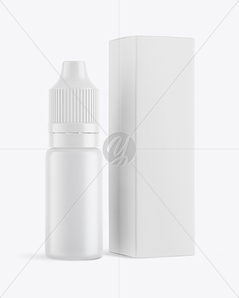 Matte Dropper Bottle with Paper Box Mockup PSD #3