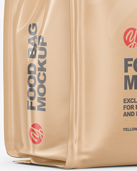 Kraft Food Bag Mockup PSD #1