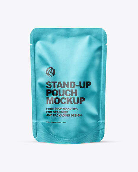 Metallic Stand up Pouch Mockup PSD #2