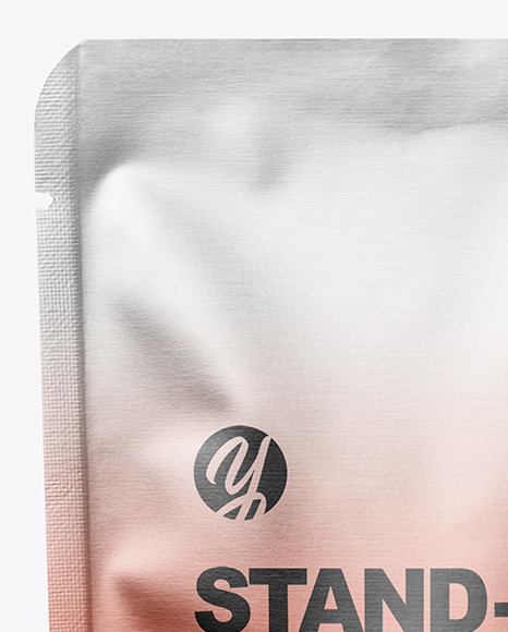 Metallic Stand up Pouch Mockup PSD #1