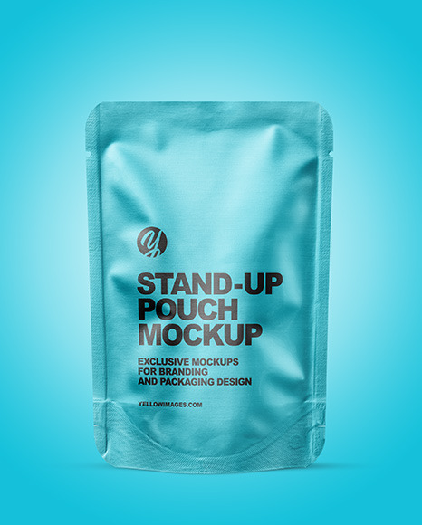 Metallic Stand up Pouch Mockup PSD #7