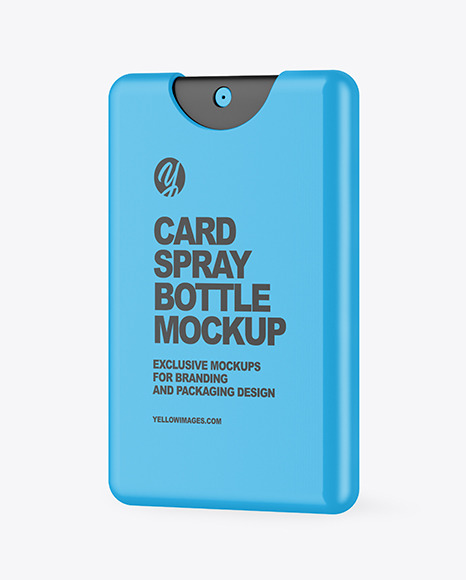 Matte Card Spray Bottle Mockup PSD #2