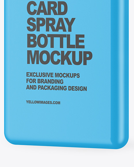 Matte Card Spray Bottle Mockup PSD #7