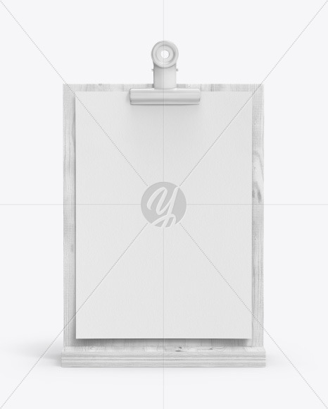 Plywood Table Tent w Pin Mockup PSD #3