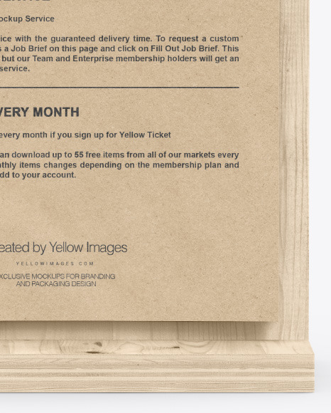 Plywood Table Tent w Pin Mockup PSD #5