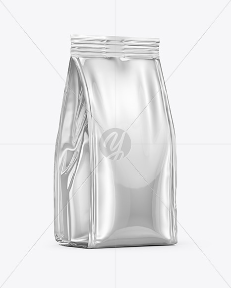 Metallic Food Bag Mockup   Half Side View PSD #3