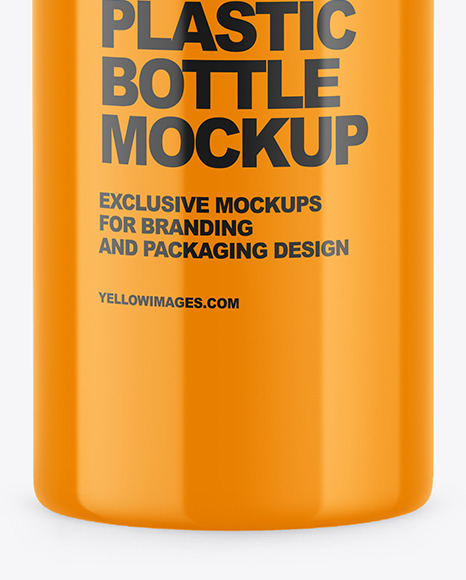 Glossy Plastic Bottle Mockup PSD #1