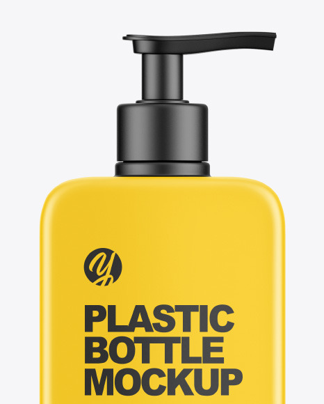 Plastic Bottle With Pump Mockup PSD #2