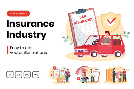 M304_ Insurance Agent Illustrations