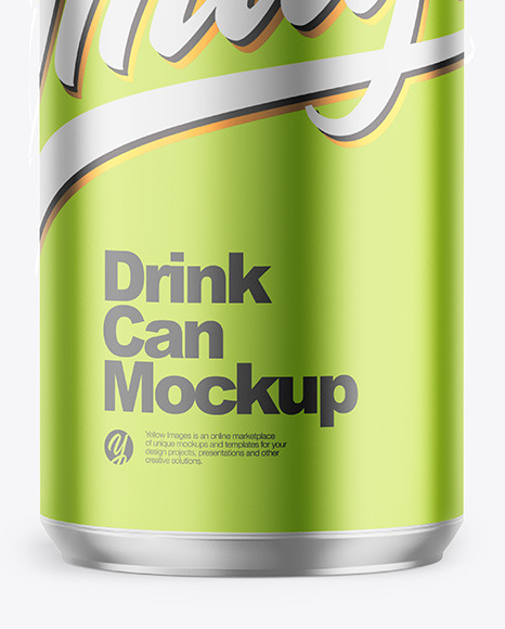 330ml Matte Metallic Drink Can Mockup PSD #5
