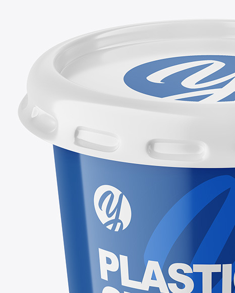 Glossy Plastic Cup Mockup PSD #2