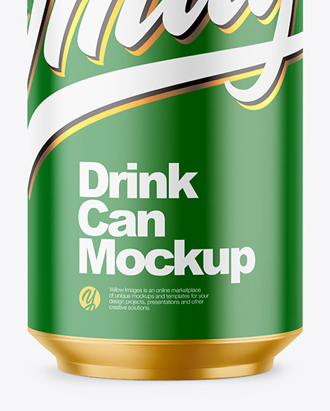 500ml Matte Drink Can Mockup PSD #6