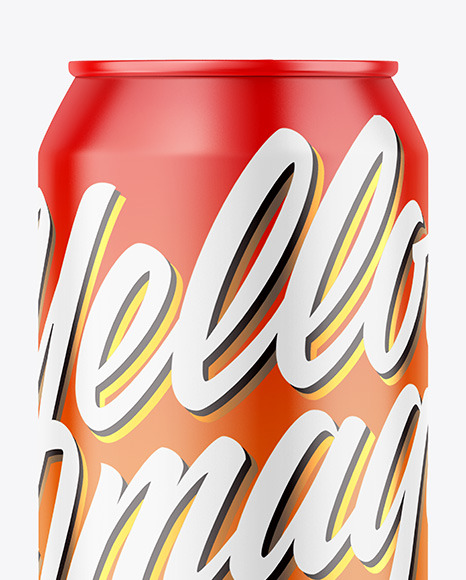 500ml Matte Drink Can Mockup PSD #7