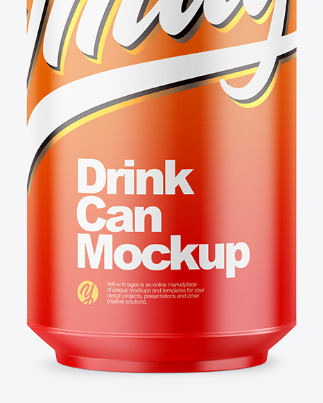 500ml Matte Drink Can Mockup PSD #5