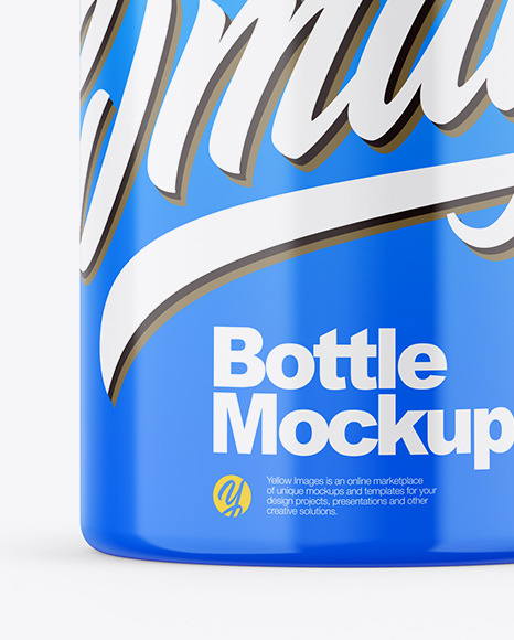 Glossy Bottle Mockup PSD #1