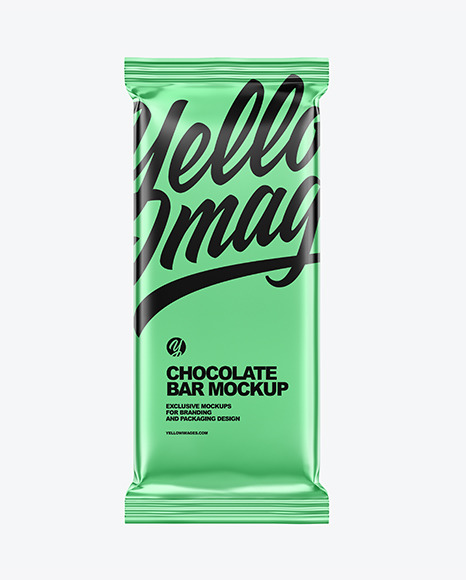 Metallized Chocolate Bar Mockup