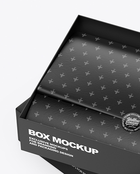 Opened Paper Box With Package Mockup Opened Paper Box With Package Mockup