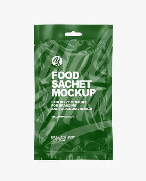 Glossy Sachet Mockup