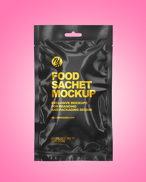 Glossy Sachet Mockup PSD #2