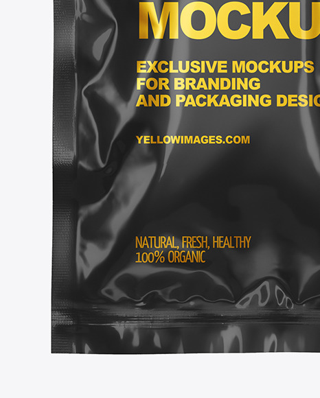 Glossy Sachet Mockup PSD #7