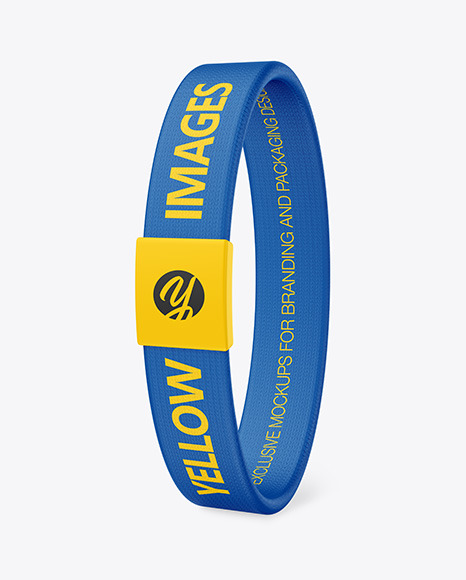 Textile Fabric Wristband Mockup PSD #2